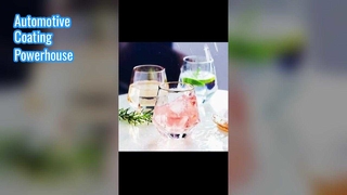 The glass cups are coated with colored films