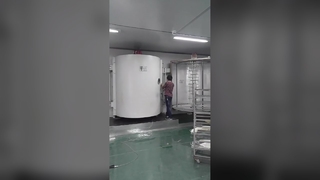 Double-door evaporation coating machine for coating automotive parts