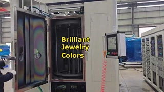 Magnetic control sputtering coating machine for coating colored glass bottles