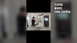 Crystal watch with transparent and multicolored vacuum coating