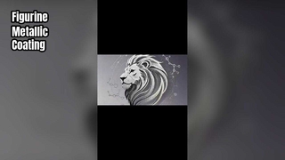 Plastic figurine with vacuum coating and metallic finish