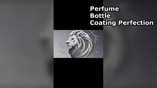 Pink and blue perfume bottle coating of uv line 