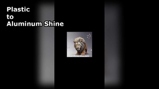 Plastic workpiece surface coated with aluminum film