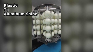 Plastic hemisphere handicraft with aluminum coating film