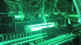 UV production line curing chamber display